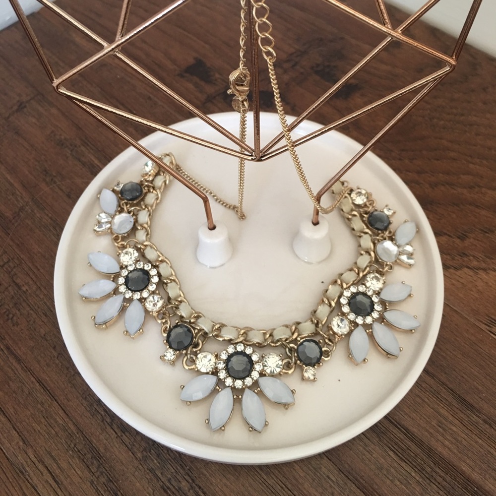 Lauren Conrad Blue Floral Statement Necklace